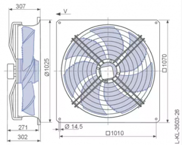 Ventilator axial de aspiratie Ziehl FN 091-ADQ.6N.V7P2